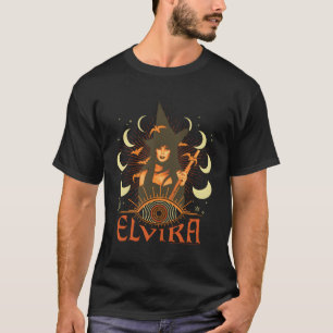 Elvira Mistress Of The Dark Witch Collage T-Shirt