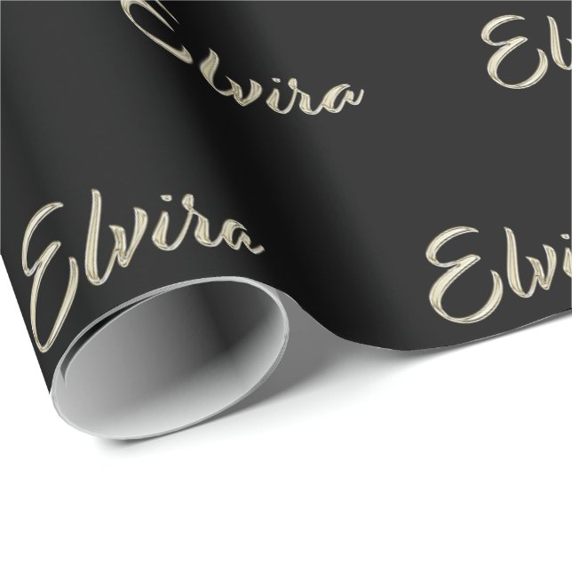 Elvira white gold Handwriting Gift Paper (Roll Corner)