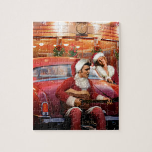 Elvis and Marilyn Christmas Jigsaw Puzzle