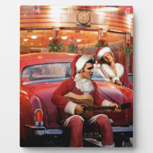 Elvis and Marilyn Christmas Plaque