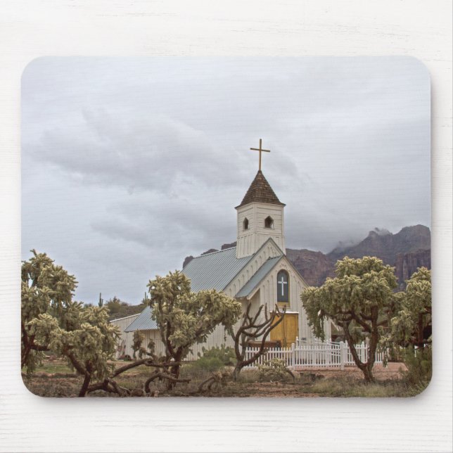 Elvis church at the Superstition mountains Mouse Mat (Front)