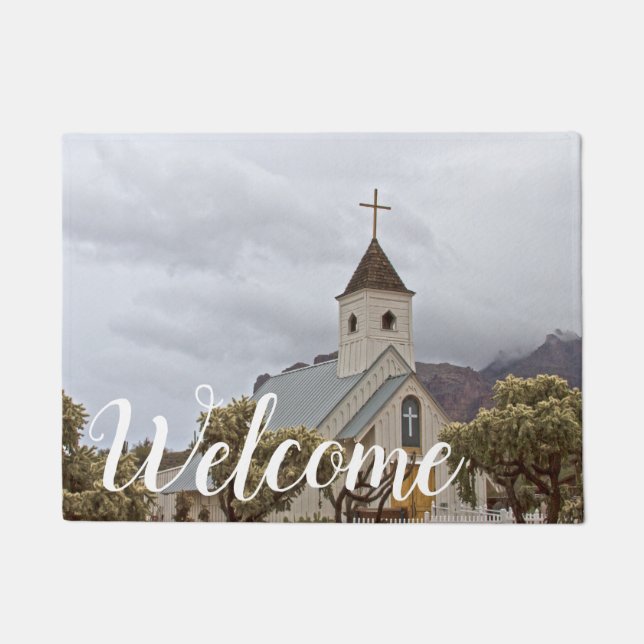 Elvis Church at the Superstitions Doormat (Front)