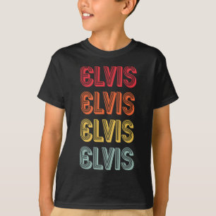 ELVIS Name Personalised Funny Retro Vintage Birthd T-Shirt