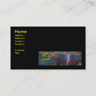 ELVIS ON A RED BEAST CAMEL BUSINESS CARD