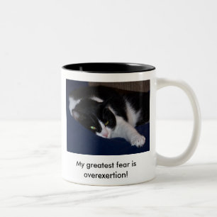 Elvis_on_Zazzle_Overexertion, My greatest fear ... Two-Tone Coffee Mug