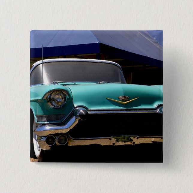 Elvis Presley's Green Cadillac Convertible in 15 Cm Square Badge (Front)