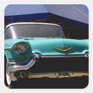 Elvis Presley's Green Cadillac Convertible in Square Sticker