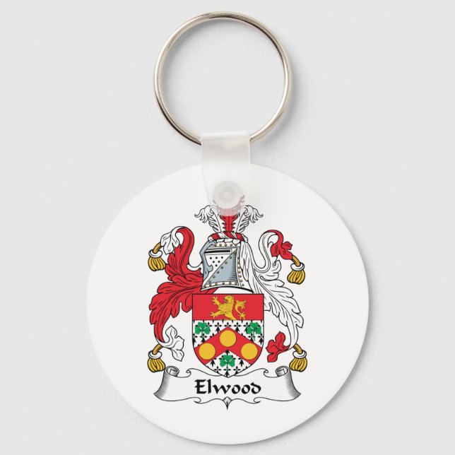 Elwood Family Crest Key Ring (Front)