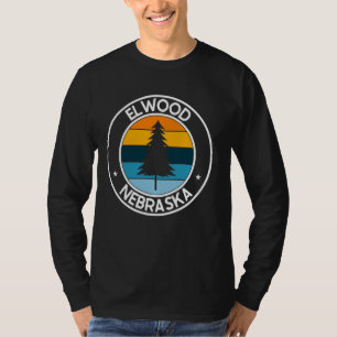 Elwood Nebraska NE USA City Pride Retro Sunset T-Shirt