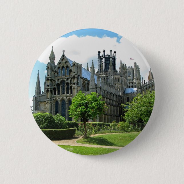Ely Cathedral 6 Cm Round Badge (Front)
