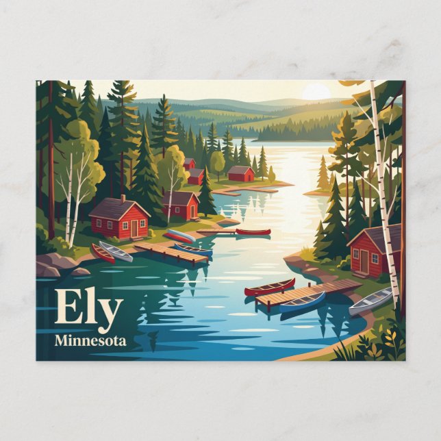 Ely, Minnesota, USA Postcard (Front)