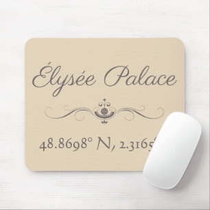 Élysée Palace Latitude  Longitude  Mouse Mat