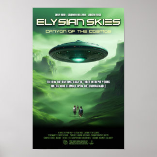 Elysian Skies: Canyon of the Cosmos Artistic Movie Poster