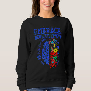 Em Brace Neuro Diversity Autism Awareness ASD Men  Sweatshirt