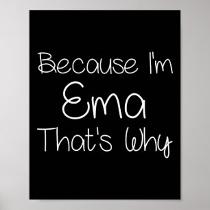 Ema Funny Personalised Birthday Women Name Gift Id Poster