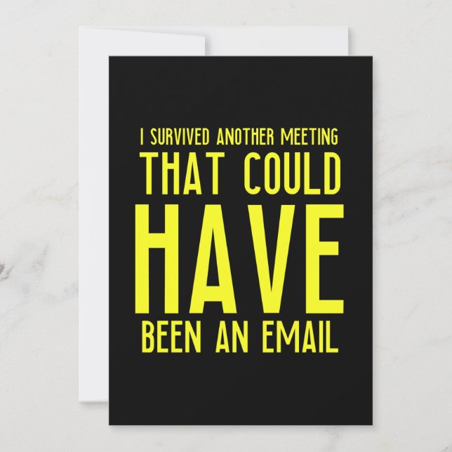 Email meeting funny gifts for employees office wor thank you card (Front)