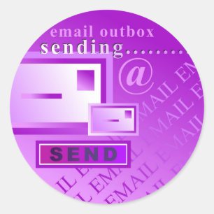 Email Outbox Classic Round Sticker