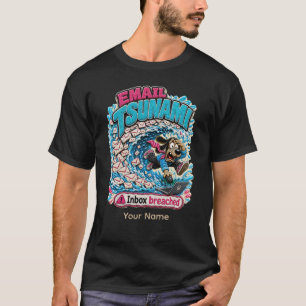 Email Tsunami Personalised Funny Office T-Shirt