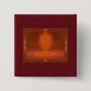 Emanations Abstract Art 15 Cm Square Badge