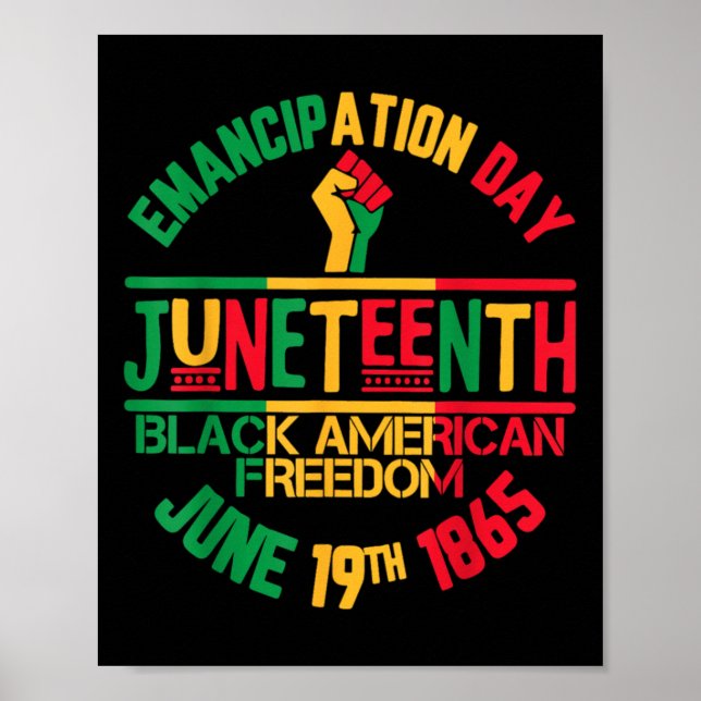 Emancipation Day Juneteenth Black American Freedom Poster (Front)
