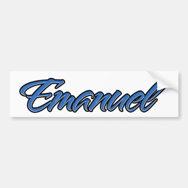 Emanuel Name blue Aufkleber Sticker Autoaufkleber (Front)