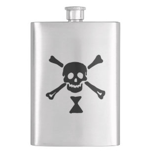 Emanuel Wynne Pirate Flag Jolly Roger Hip Flask