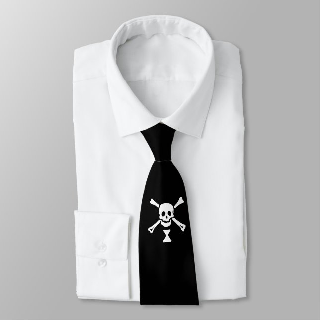 Emanuel Wynne Pirate Flag Jolly Roger Tie (Tied)
