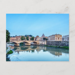 Emanuele II bridge and St. Peter's Basilica - Rome Postcard