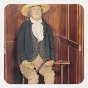 Embalmed body of Jeremy Bentham Square Sticker