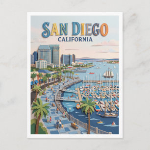 Embarcadero San Diego California Postcard