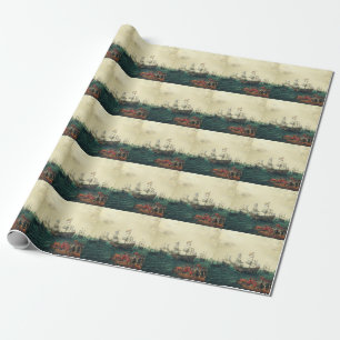 Embarkation at Margate of the Elector Palatine  Wrapping Paper