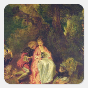 Embarkation for Cythera, c.1717 Square Sticker