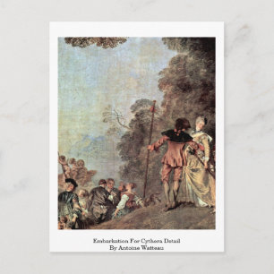 Embarkation For Cythera Detail By Antoine Watteau Postcard