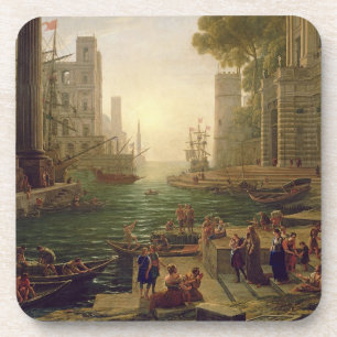 Embarkation of St. Paula Romana at Ostia, 1637-39 Coaster