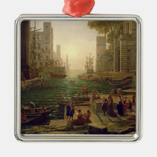 Embarkation of St. Paula Romana at Ostia, 1637-39 Metal Tree Decoration
