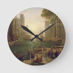 Embarkation of St. Paula Romana at Ostia, 1637-39 Round Clock