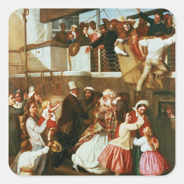 Embarkation Scene Square Sticker (Front)