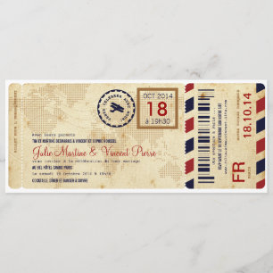 Embarquement avion invitation de billet de passage