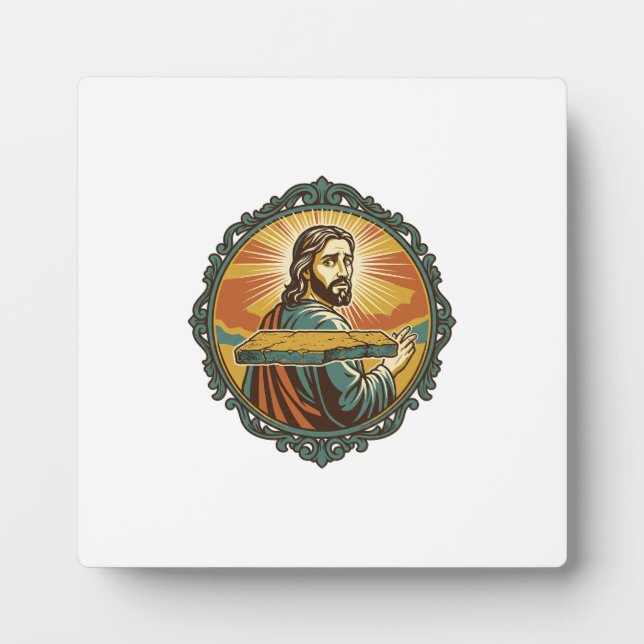 Embarrassed Jesus Tripping Flat Surface Public Clu Plaque (Front)