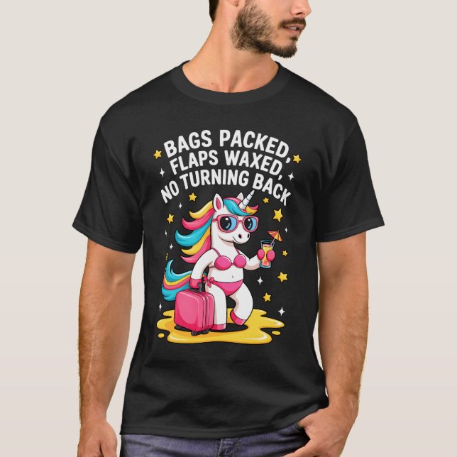 Embarrassing Funny Unicorn Vacation Travel Adult H T-Shirt (Front)