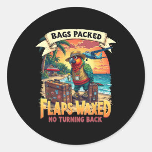 Embarring Adult Humour Bags Packed Flaps Waxed Classic Round Sticker
