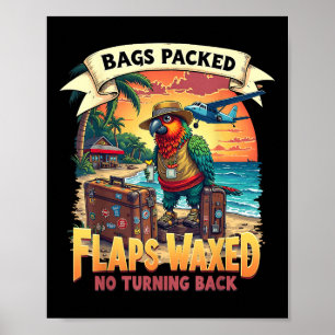 Embarring Adult Humour Bags Packed Flaps Waxed  Poster
