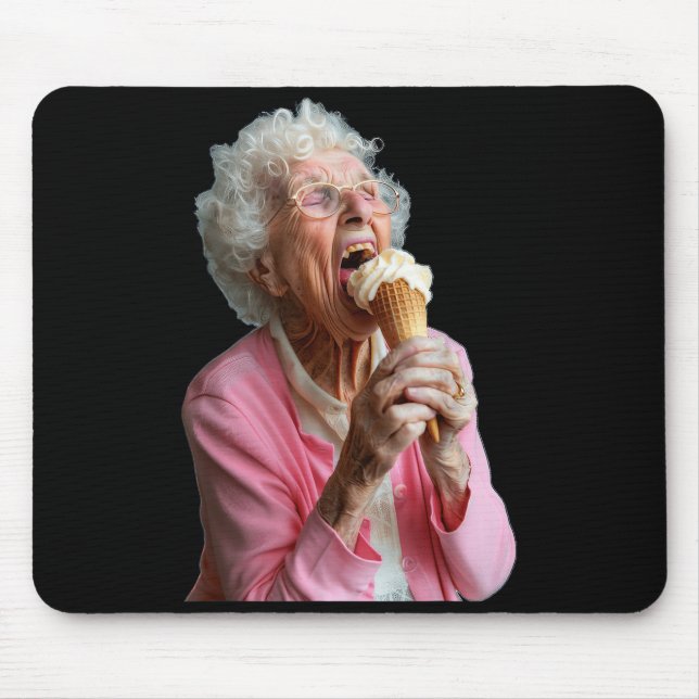 Embarring Old Ladies Meme Grandma Grandmother Gran Mouse Mat (Front)