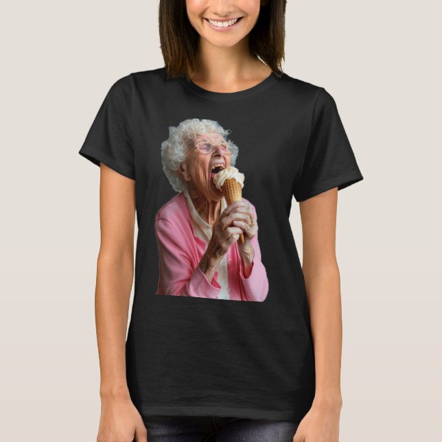 Embarring Old Ladies Meme Grandma Grandmother Gran T-Shirt (Front)