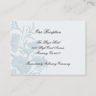 Embassy Floral Blue Reception Insert Cards