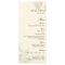 Embassy Floral Ecru Creme Wedding Menu Card