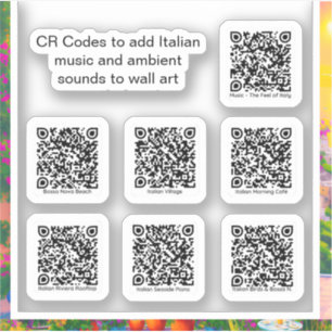 Embed Italian Music & Sounds QR Code Stickers