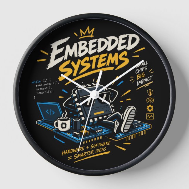 Embedded Systems Engineer Wall Clock (Front)
