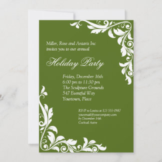 Embellished Emerald Corporate Holiday Party Invitation