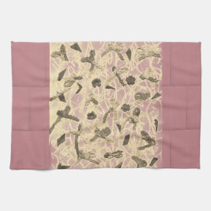 Embellished Floating Bows Tea Towel